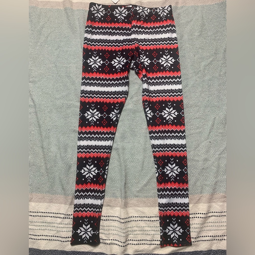 Snowflake Patterned Leggings Junior